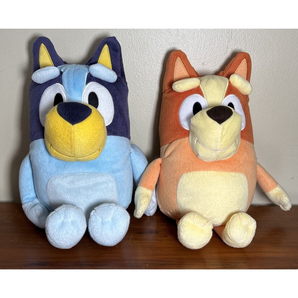 Bluey and Bingo Talking 12" Plush Stuffed Toys by Moose in Working Order GUC
